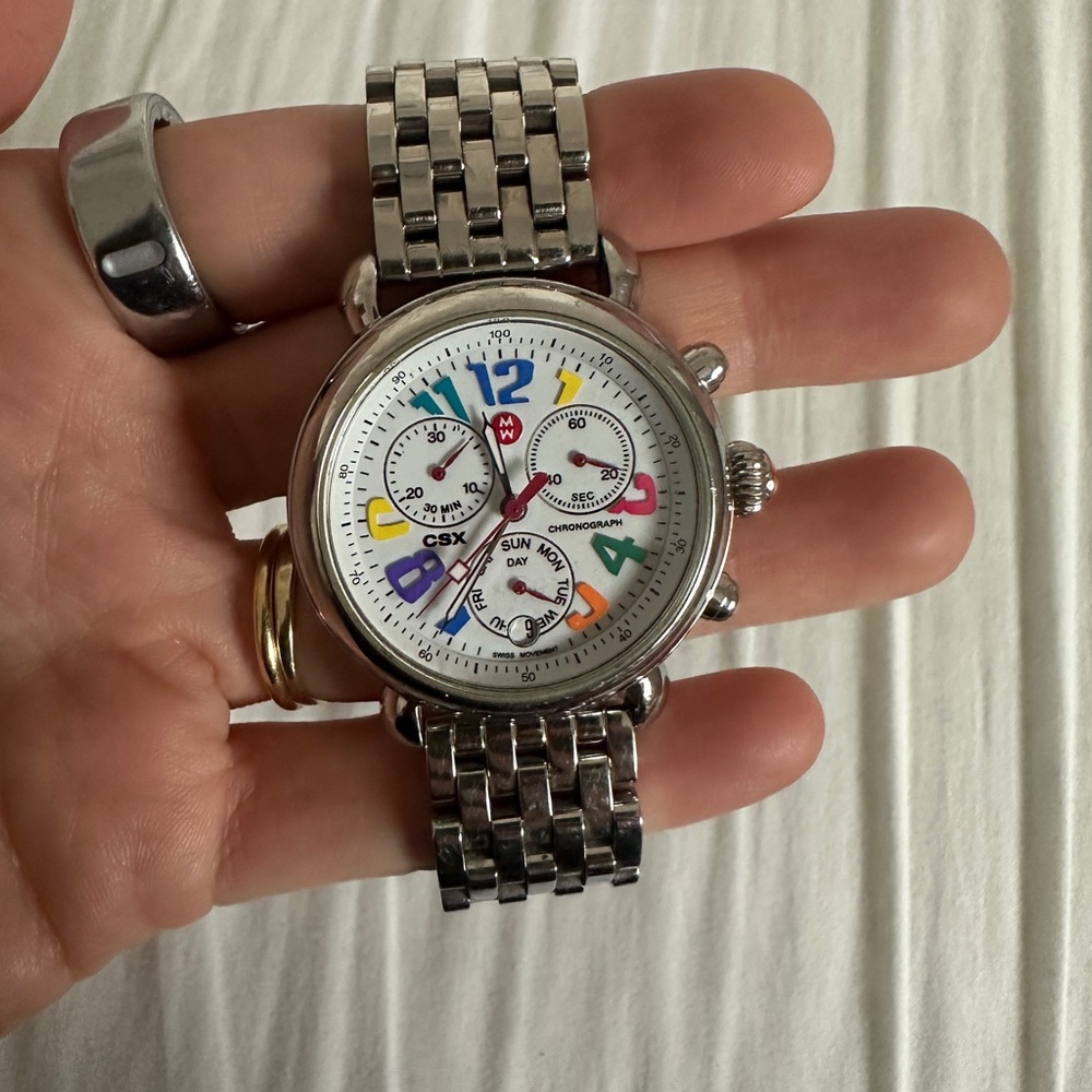Michele CSX Day Carousel Chronograph Watch